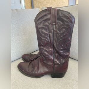 Dan Post Burgundy Leather Western Boots